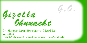 gizella ohnmacht business card